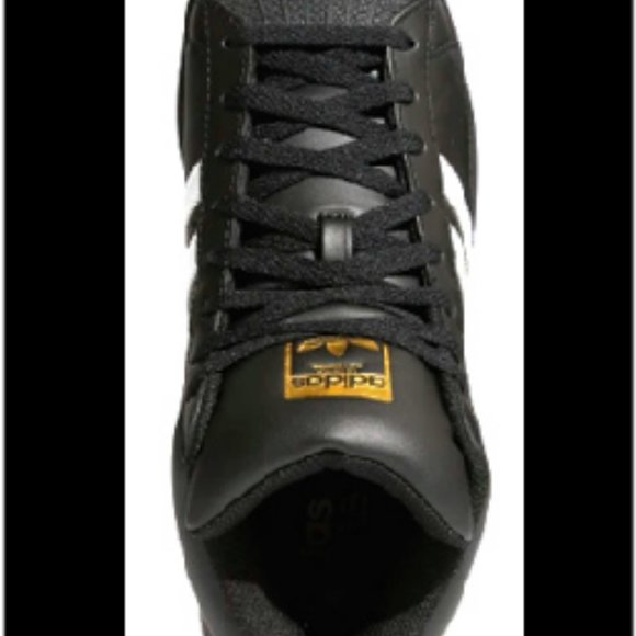 New Men\'s Adidas Originals Superstar Pro Model Athletic Leather Shoes Black/Gold main image 9